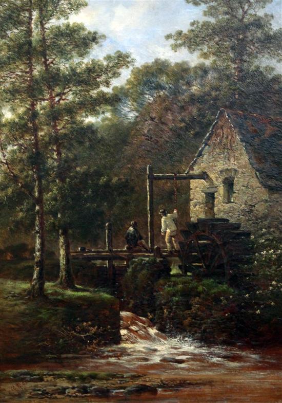 William Pitt (1855-1918) Notter Mill, Notter Bridge, Cornwall, 20.5 x 15in.